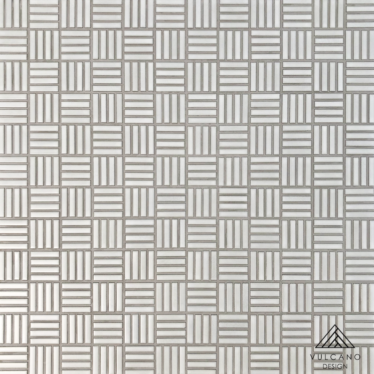 MOYA Mist Crosshatch Japanese Porcelain Mosaic – Authentic Mino